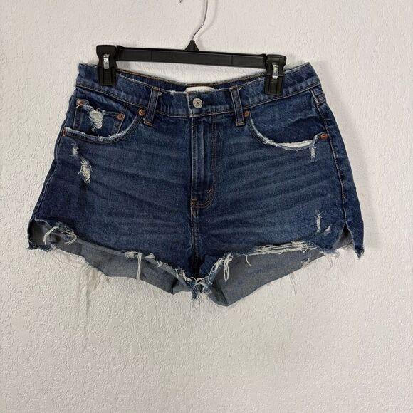 Abercrombie & Fitch Mid Rise Mom Jean Shorts Women's 8 - Picture 1 of 9